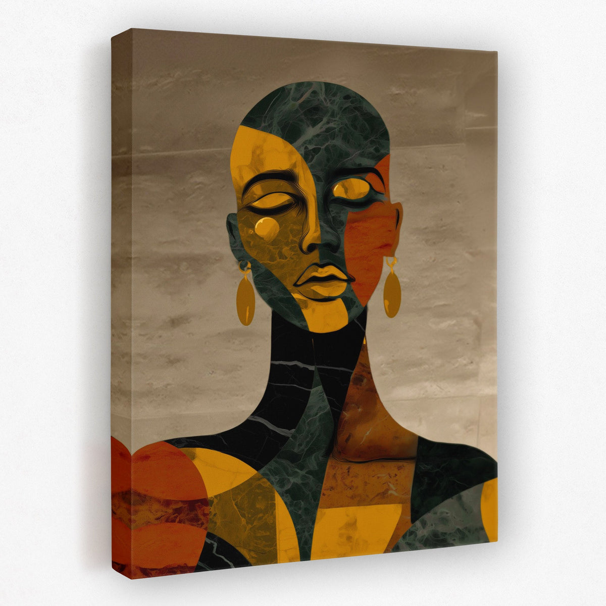 Marble Portrait Meditation - Luxury Wall Art