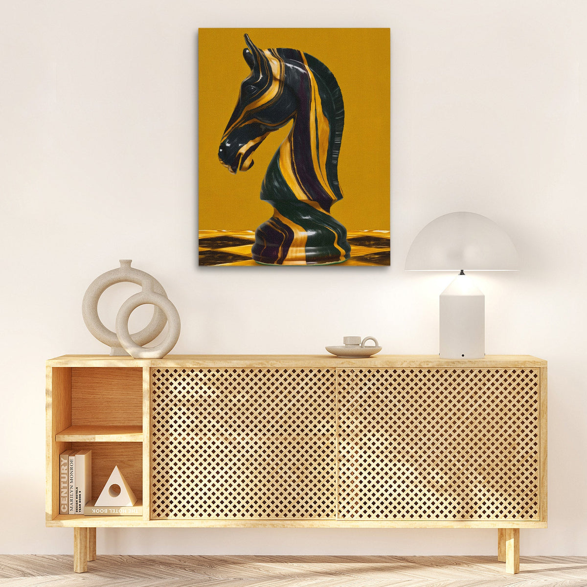 Marbled Knight's Gambit - Luxury Wall Art