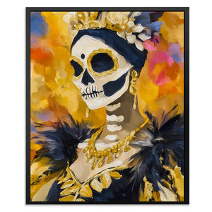 Marigold Skull Crown - Luxury Wall Art