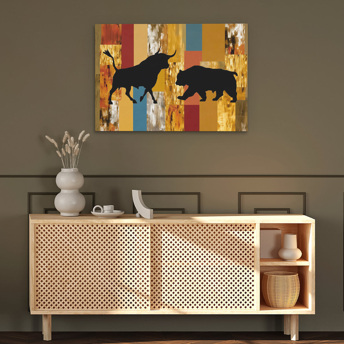 Market Forces Clash - Luxury Wall Art