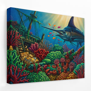 Marlin Sunken Depths — Marlin Sunken Depths Landscape   Side View   Mirror Wrap 205
