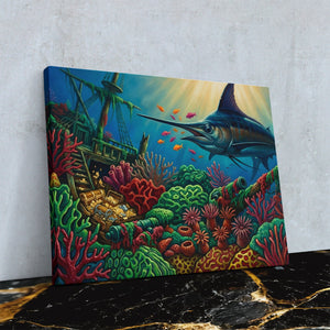 Marlin Sunken Depths — Marlin Sunken Depths Against Wall4x5 Reflect 16