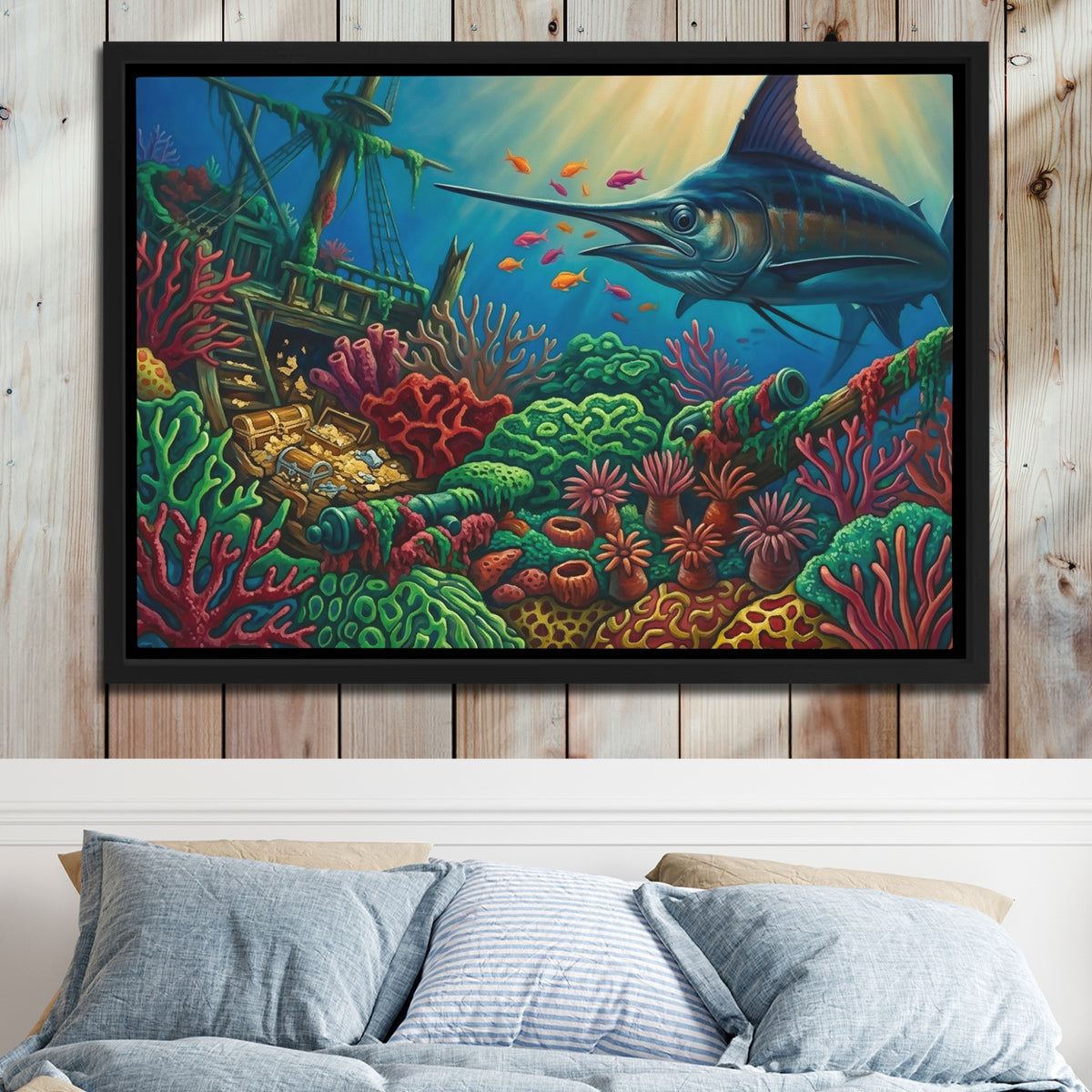Marlin Sunken Depths — Marlin Sunken Depths Bed 2 Wood Panel 58