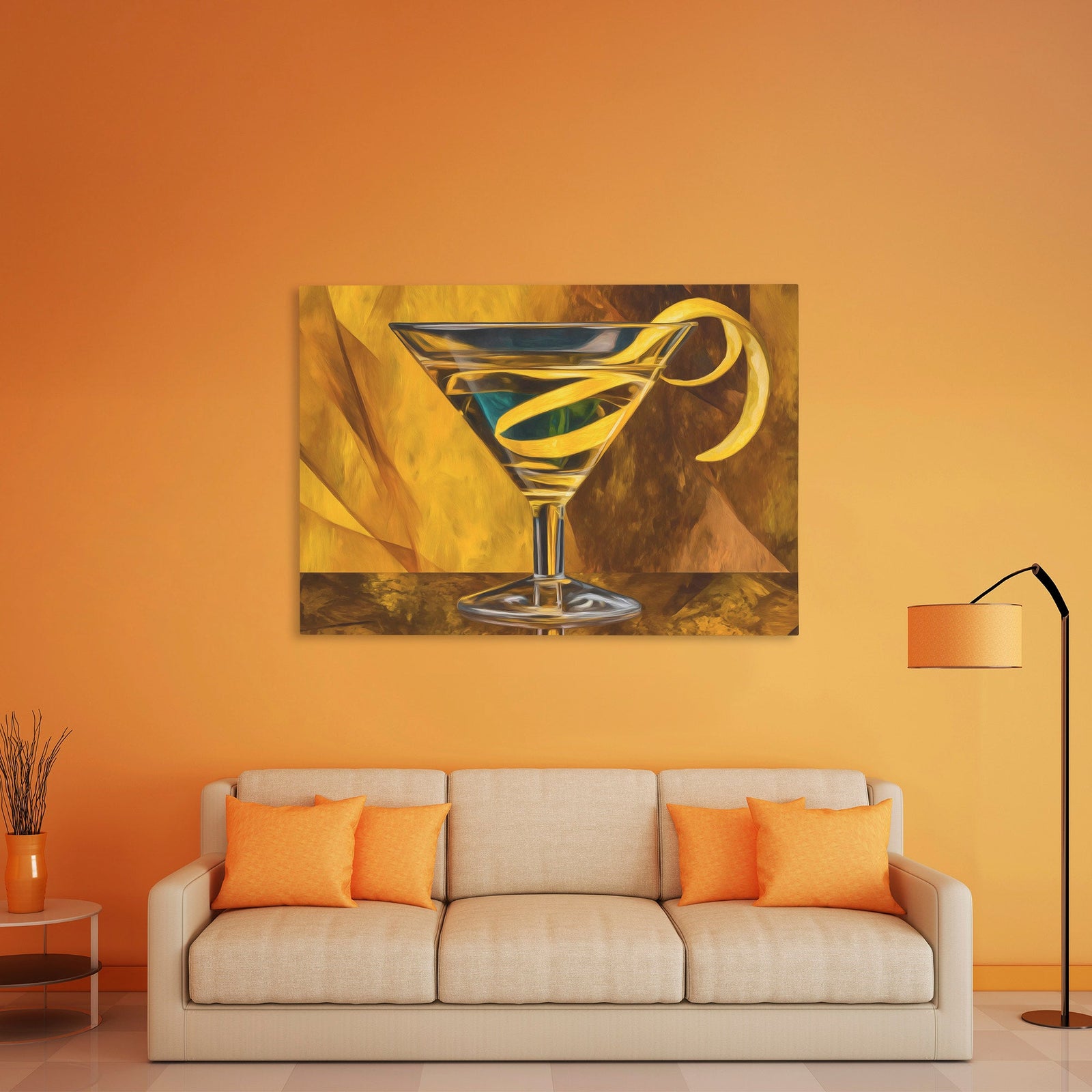 Martinis Golden Twist - Luxury Wall Art