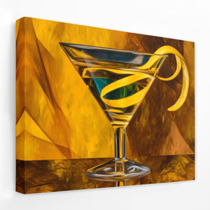 Martinis Golden Twist - Luxury Wall Art