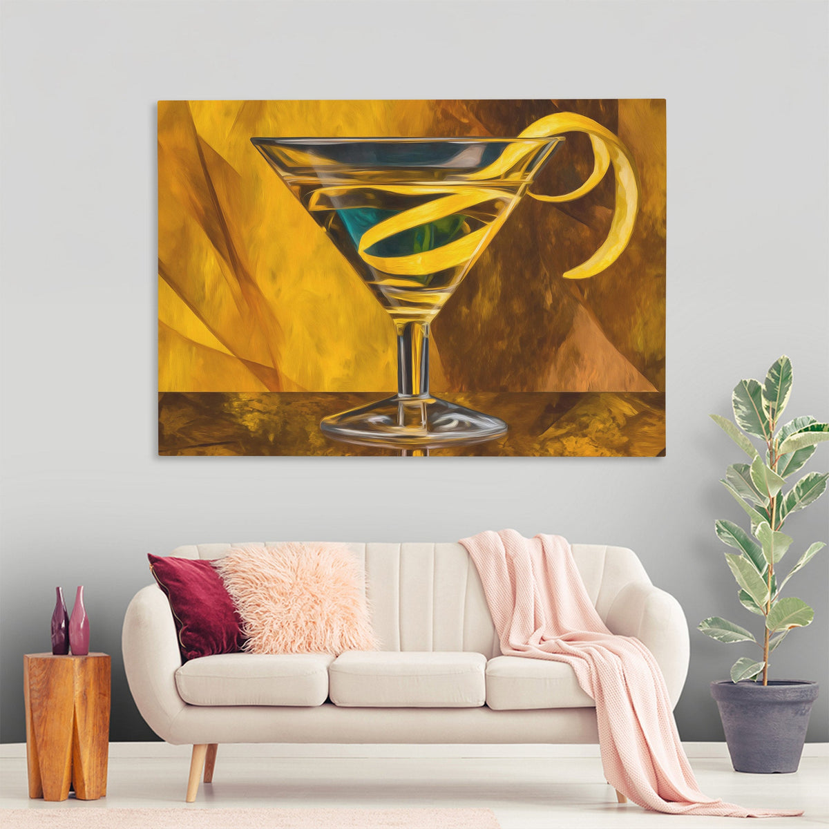 Martinis Golden Twist - Luxury Wall Art