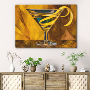 Martinis Golden Twist - Luxury Wall Art