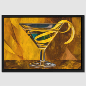 Martinis Golden Twist - Luxury Wall Art
