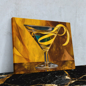Martinis Golden Twist - Luxury Wall Art