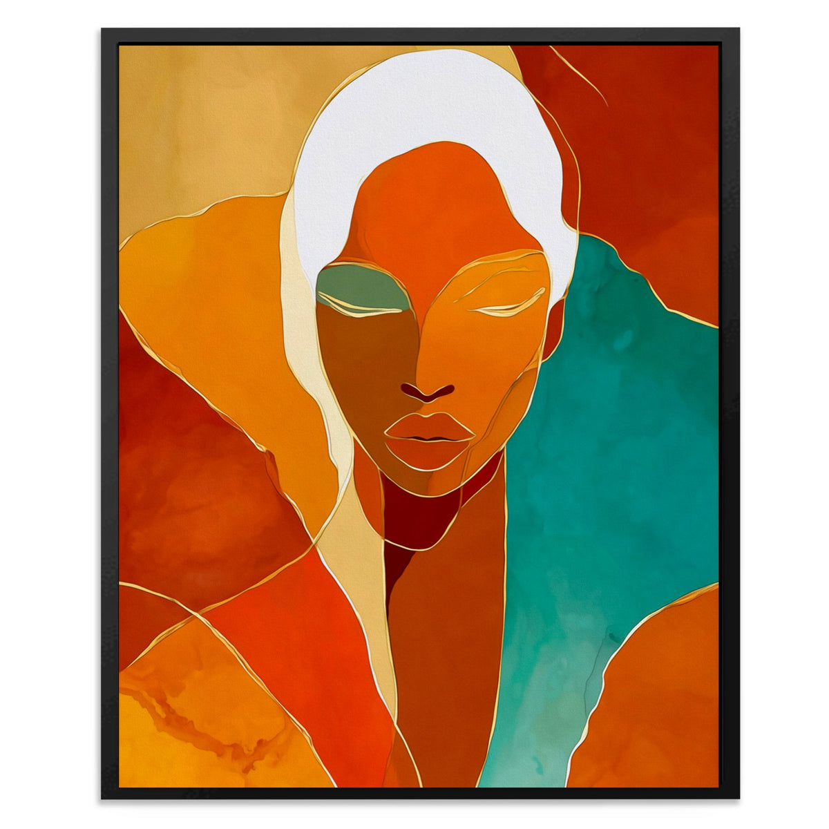 Meditation's Golden Flow - Luxury Wall Art