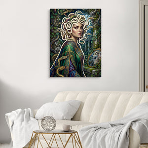 Medusa Serpent Glow — medusa serpent glow sq luxury white room 1port flush print