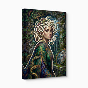 Medusa Serpent Glow — medusa serpent glow angled flush print