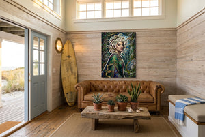 Medusa Serpent Glow — medusa serpent glow living room with couch 3 1port flush print