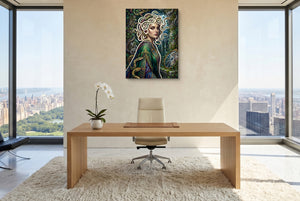 Medusa Serpent Glow — medusa serpent glow office with city view 5 1port flush print