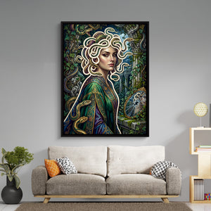 Medusa Serpent Glow — medusa serpent glow sq boring room 1port framed black