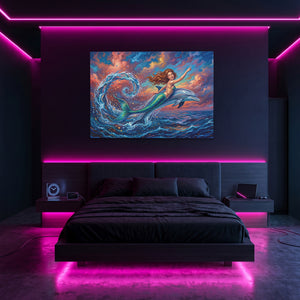 Mermaid Dolphin Dance — Mermaid Dolphin Dance Pink Neon Room Land 250
