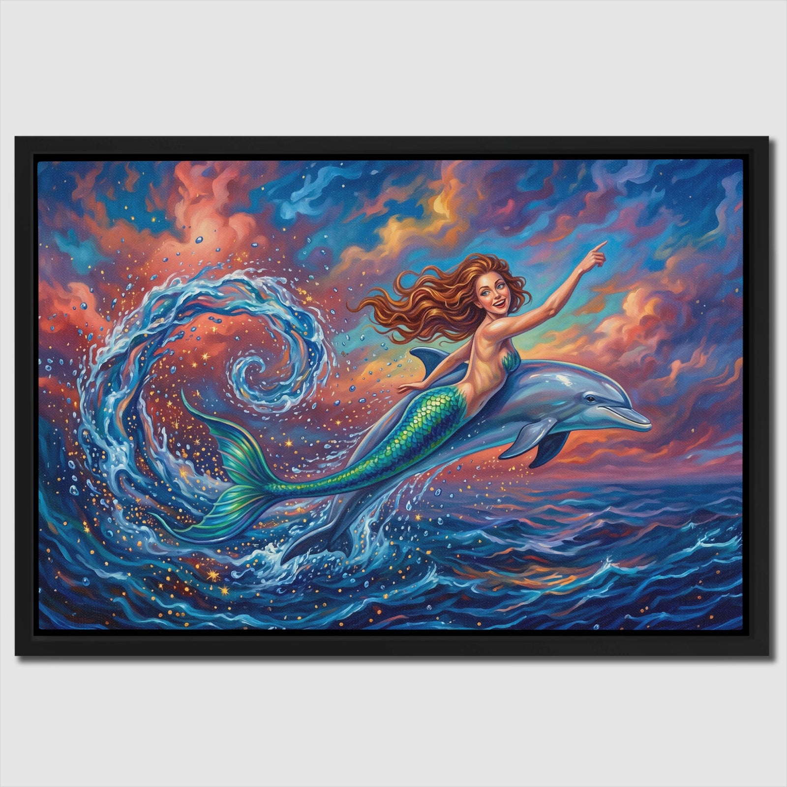 Mermaid Dolphin Dance — Mermaid Dolphin Dance Close Up Landscape 103