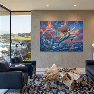 Mermaid Dolphin Dance — Mermaid Dolphin Dance Coastal Views Land 166