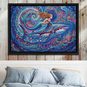Mermaid Shark Spiral — Mermaid Shark Spiral Bed 2 Wood Panel 62