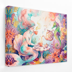 Mermaid Tea Time — Mermaid Tea Time Landscape   Side View   Mirror Wrap 210