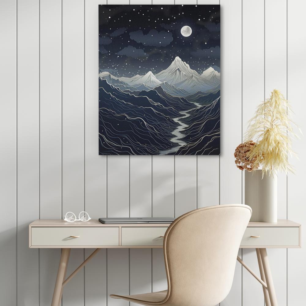 Midnight Mountains - Luxury Wall Art