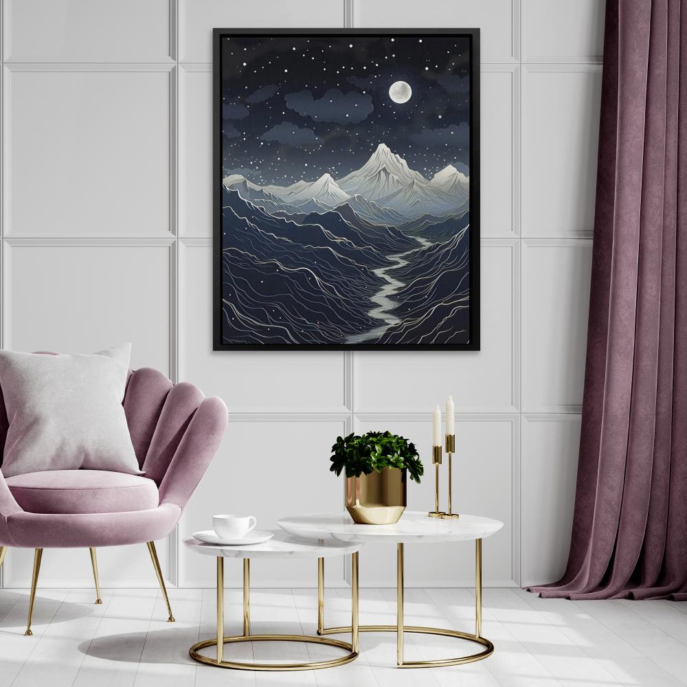 Midnight Mountains - Luxury Wall Art
