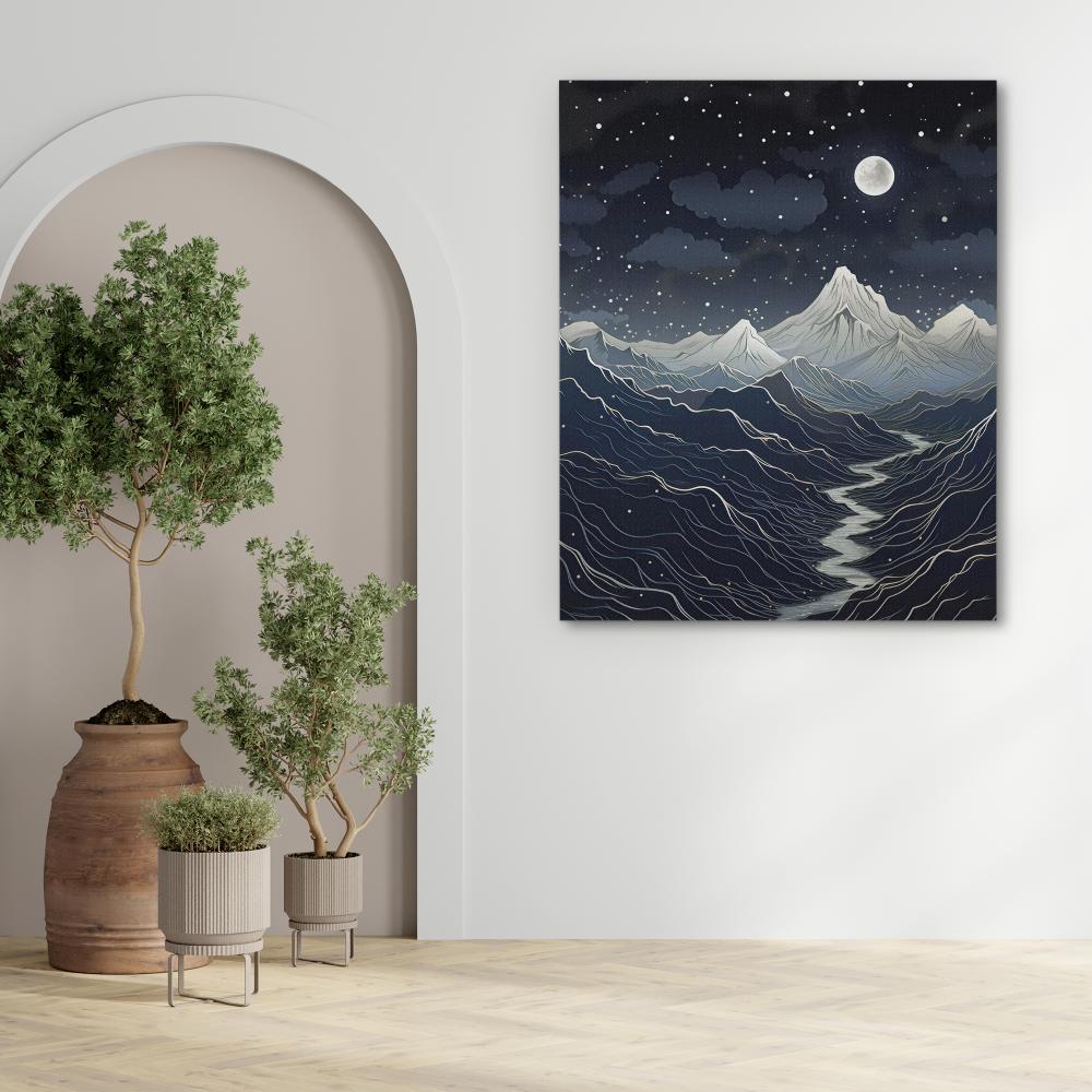 Midnight Mountains - Luxury Wall Art