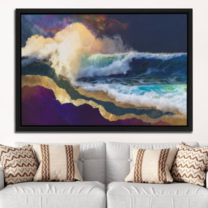 Midnight Waves Crashing — Midnight Waves Crashing White Groovy Couch Close 261