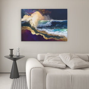 Midnight Waves Crashing — Midnight Waves Crashing Luxury White Couch 181