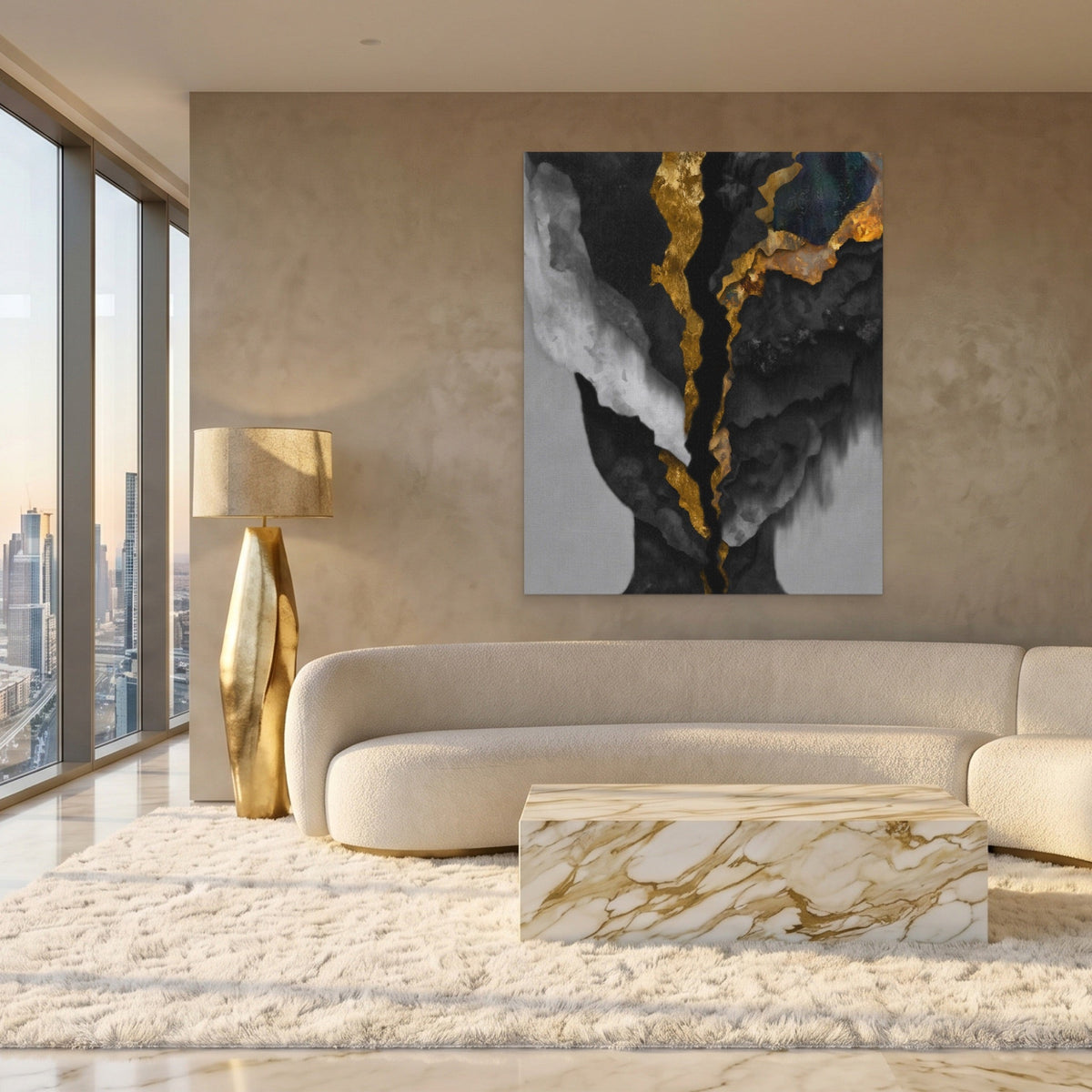 Mind Golden Rupture - Luxury Wall Art