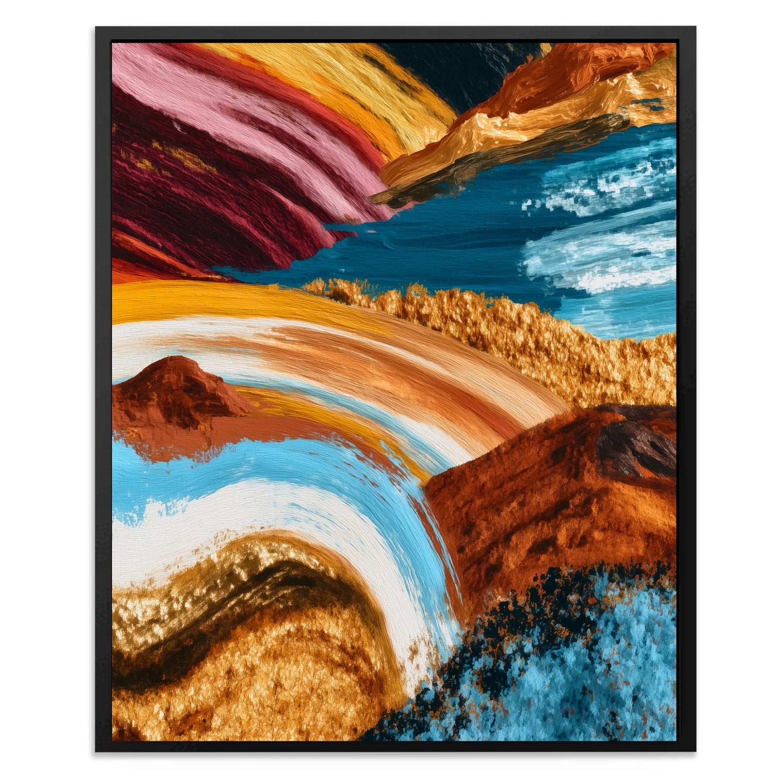 Mineral Layers Unveiled canvas wall art