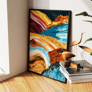 Mineral Layers Unveiled canvas wall art, room view