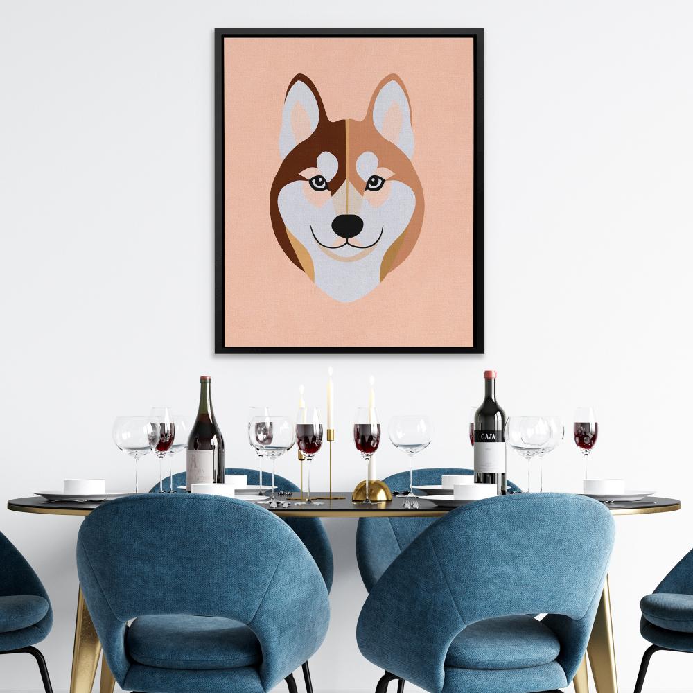 Minimal Husky - Luxury Wall Art
