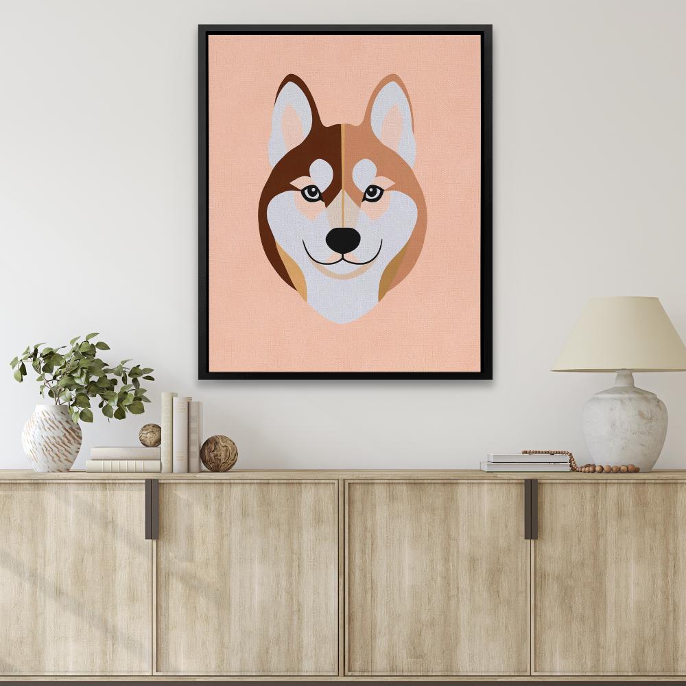 Minimal Husky - Luxury Wall Art