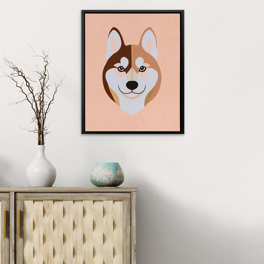 Minimal Husky - Luxury Wall Art