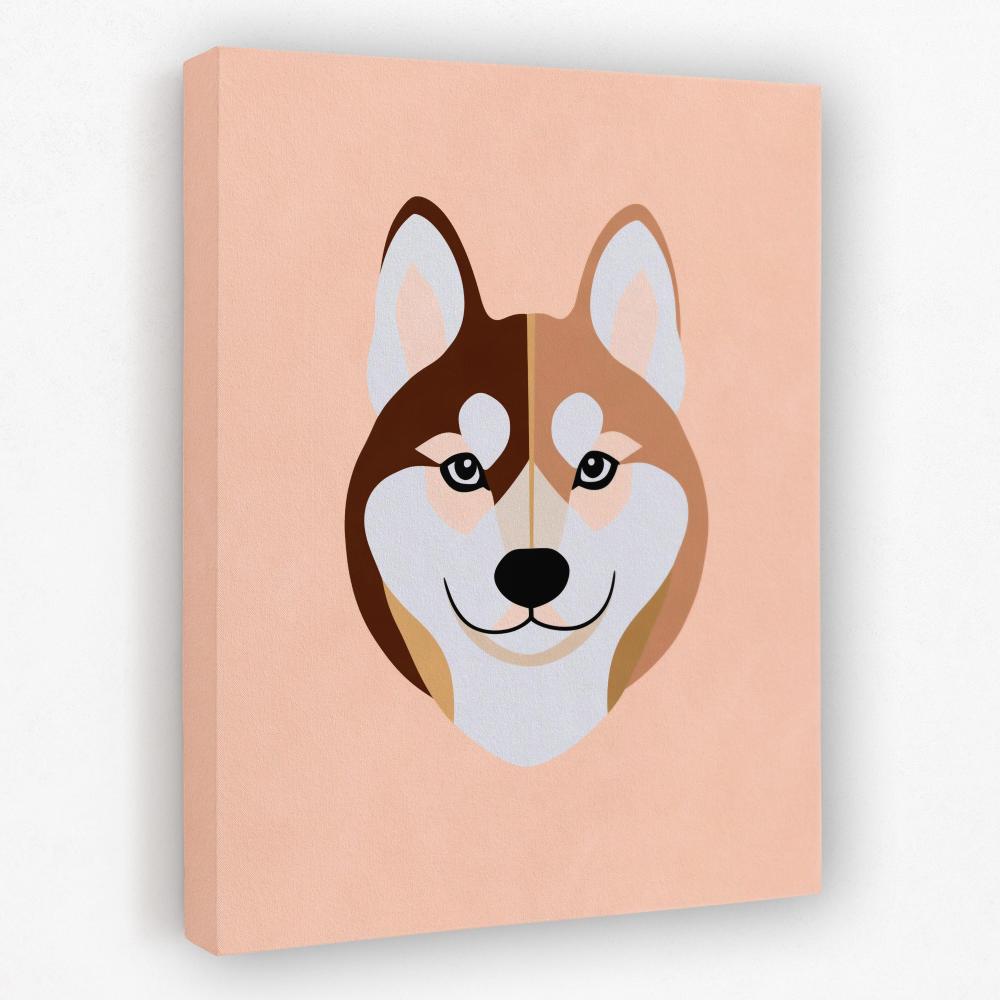 Minimal Husky - Luxury Wall Art