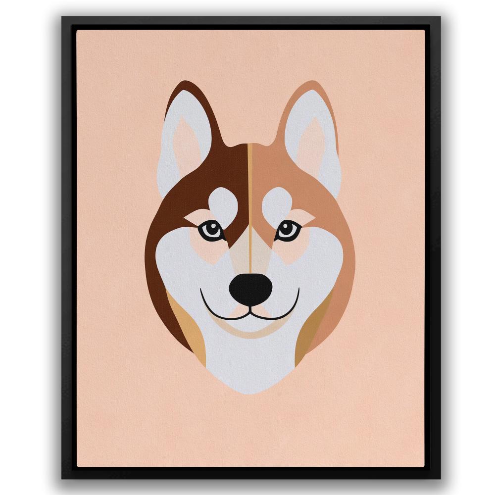 Minimal Husky - Luxury Wall Art