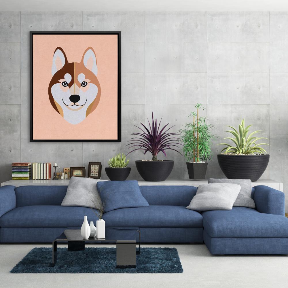 Minimal Husky - Luxury Wall Art