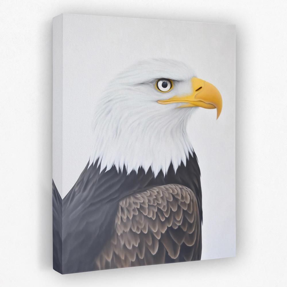Minimalist Bald Eagle Portrait - Luxury Wall Art