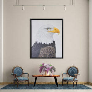 Minimalist Bald Eagle Portrait - Luxury Wall Art