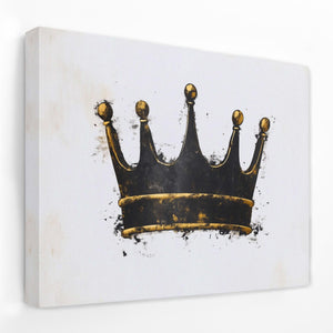 Minimalist Dark Crown - Luxury Wall Art