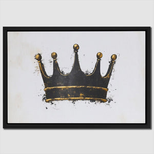 Minimalist Dark Crown - Luxury Wall Art
