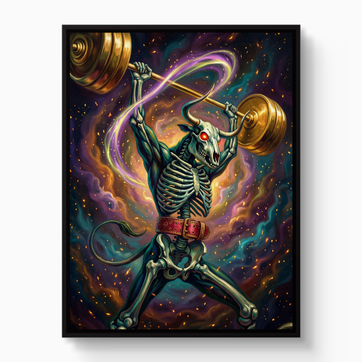 Minotaur Cosmic Lift — minotaur cosmic lift white studio framed black
