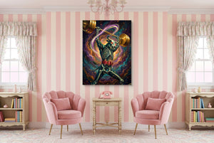 Minotaur Cosmic Lift — minotaur cosmic lift pink living room interior 1port flush print