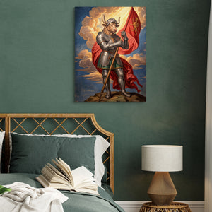 Minotaur's Red Standard — minotaur's red standard sq green bed 1port flush print