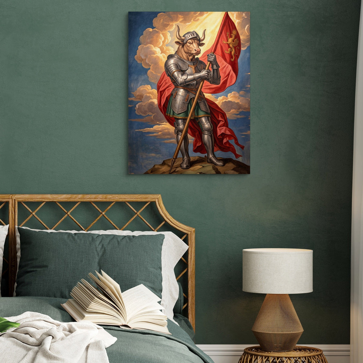 Minotaur's Red Standard - Luxury Wall Art