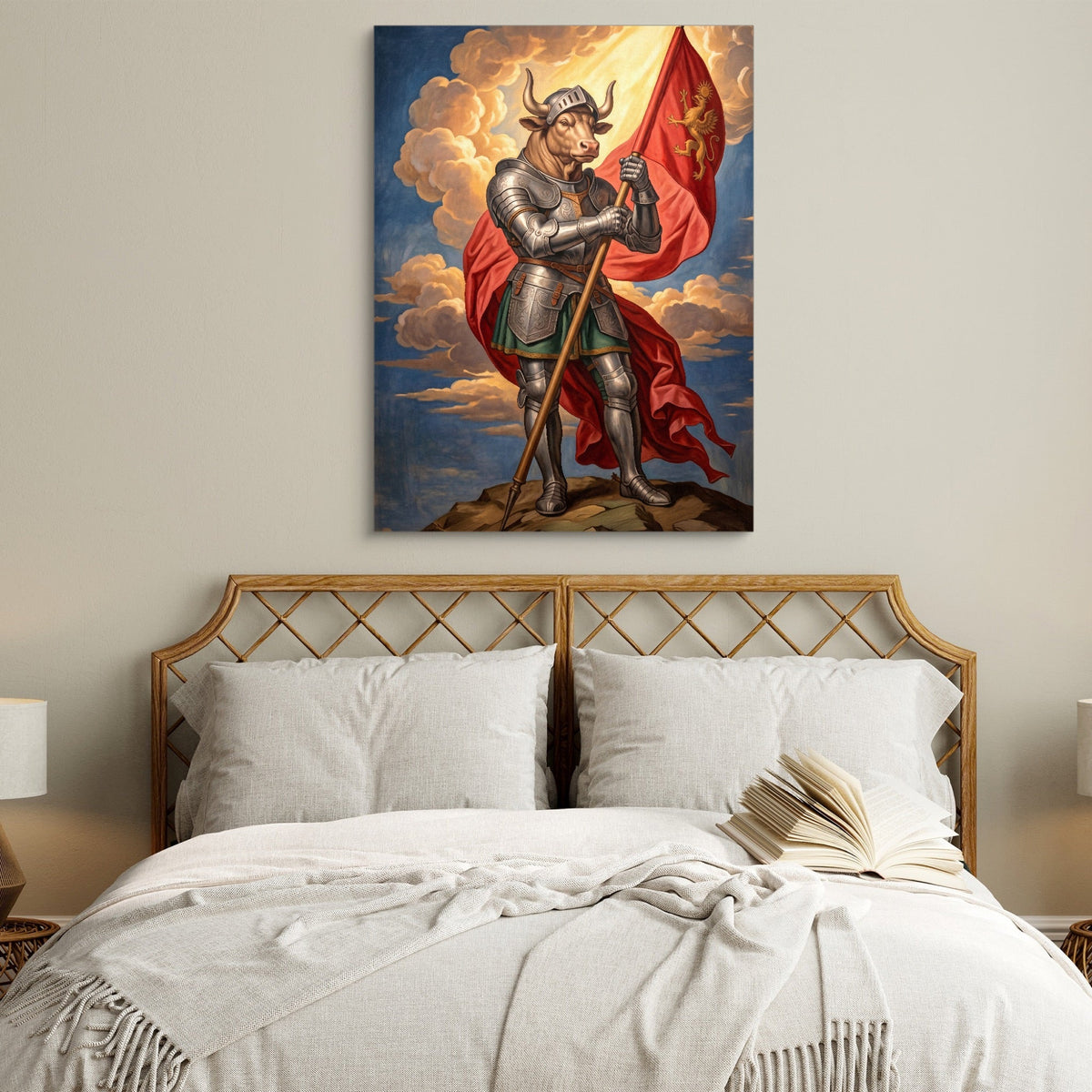 Minotaur's Red Standard - Luxury Wall Art