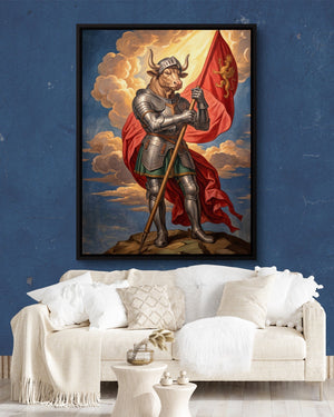 Minotaur's Red Standard - Luxury Wall Art