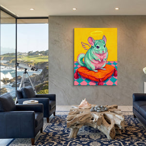 Mint Chinchilla Angel - Luxury Wall Art