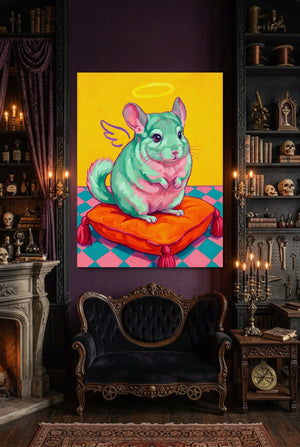 Mint Chinchilla Angel - Luxury Wall Art